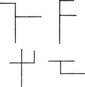 Nowoczesny system oświetlenia szynowego z 5 czarnymi reflektorami jednofazowymi - Iconic Ivy