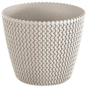 Osłonka ozdobna Splofy Eco Wood 21,8 cm biała PROSPERPLAST