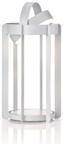 Jasnoszary zewnętrzny lampion LED na USB (wysokość 30 cm) Firefly – Zone