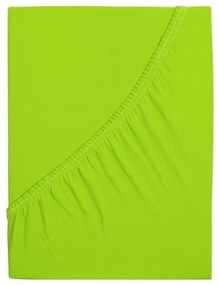 PrzytulneMieszkanie.pl Prześcieradło jerseyowe do dziecięcego łóżeczka EXCLUSIVE 70x140 cm limonkowe
