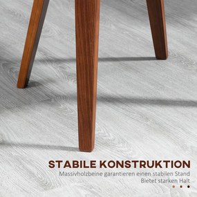 HOMCOM Zestaw 2 krzeseł do jadalni w stylu vintage, drewno, pokrycie z tkaniny, pianka, czarny