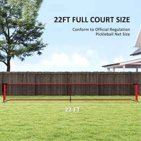 Zestaw do pickleballa SPORTNOW z siatką, stojakiem, piłkami, stalą, plastikiem, Czerwony