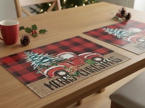 Świąteczna podkładka na stół MERRY CHRISTMAS 30x45 cm, czerwona