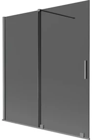 Mexen Velar parawan nawannowy 2-skrzydłowy rozsuwany 150 x 150 cm, grafit, gun metal - 896-150-000-41-95