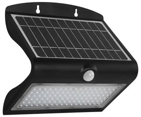 Nowoczesny czarny kinkiet solarny z czujką ruchu - N26-Azok 6.8W