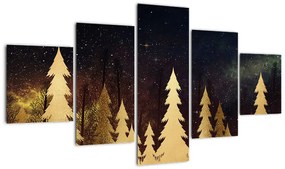 Obraz - Złota noc (125x70 cm)