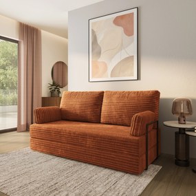 Masseno Sofa piankowa SILAR z funkcją spania - Brązowy - TILIA 52 / Ze stelażem
