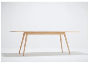 Stół z litego drewna dębowego Gazzda Stafa, 220x90 cm