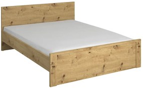 Małżeńskie łóżko z materacem 160x200 dąb artisan - Toreso 20X