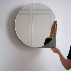 Szarozielona metalowa wisząca/z lustrem szafka łazienkowa 55x55 cm Sonnet – Spinder Design