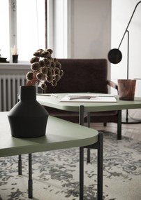 Stolik kawowy Sonatia 60 cm prostokątny na metalowych nogach - oliwka