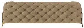 Jasnobrązowa aksamitna sofa 225 cm Chelsea Bis – Ropez