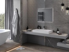 Mexen Erma lustro łazienkowe podświetlane 80 x 60 cm, LED 6000K, antypara, rama czarna  - 9814-080-060-611-70
