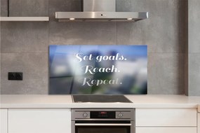 Szklany Panel Klasyczny Biały Napis