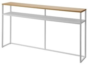 Biało-jasnobrązowa konsola w dekorze jesionu 20,5x126 cm Tower – YAMAZAKI