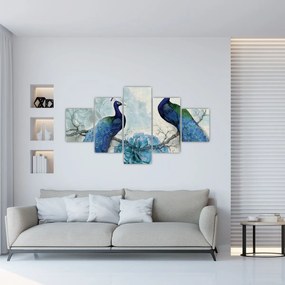 Obraz - Pawie tekstury (125x70 cm)
