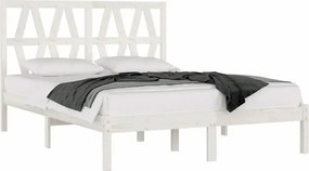 Białe skandynawskie łóżko z drewna 120x200 W3-N84