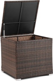 Zestaw Mebli Ogrodowych NEGRO Brązowy/Beżowy Narożnik Stolik Tarasowy Technorattan Nowoczesny