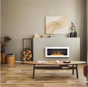 Kominek na bioetanol Lucca White wiszący lub do zabudowy, dł. 90 x gł. 12 x wys. 40