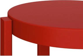 Czerwony stalowy hoker (wysokość siedziska 75 cm) Doon – noo.ma