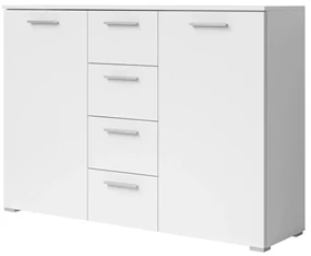 Komoda BETA 2D4S 132cm biała HELVETIA