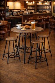 Zestaw jadalniany/barowy WELLINGTON ROUND, średnica stołu 90 cm + 4 krzesła