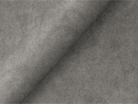 Szary aksamitny narożnik (prawostronny/z szezlongiem) Aloha – Makamii