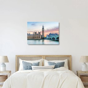 Obraz na szkle - Londyn w pastelowych kolorach (70x50 cm)