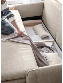 Beżowa rozkładana sofa 207 cm Simon – Miuform