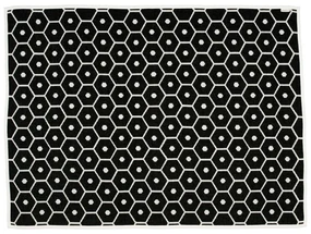 Czarny koc z mieszanki wełny 140x180 cm Honey Black – Pappelina