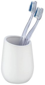 Biały ceramiczny kubek na szczoteczki Wenko Badi