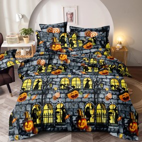 PrzytulneMieszkanie.pl PrzytulneMieszkanie.pl Pościel z mikrofibry SCARY PARTY w kolorze szarym Rozmiar pościeli: 2 szt 70 x 80 cm | 160 x 200 cm