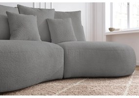 Jasnoszara sofa z materiału bouclé 260 cm Saint-Germain – Bobochic Paris