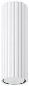 Plafon KARBON 20 biały ryflowany SOLLUX  LIGHTING