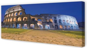 Obraz drukowany na płótnie Koloseum w Blasku Zachodzącego Słońca