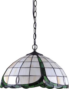 Witrażowa lampa wisząca w stylu retro - S952 Esperox 7X