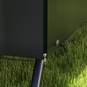 Outsunny Pokrowiec ochronny na meble ogrodowe, 215 cm x 155 cm x 150 cm, Czarny | Aosom PL