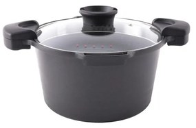 Garnek z powierzchnią nieprzywierającą Pfluon Granit i szklaną pokrywką Orion Pasta Grande, 5,5 l
