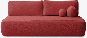 Sofa z Funkcją Spania ARVETO Bordo Boucle Nowoczesna