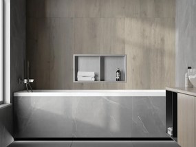 Mexen X-Wall-R półka wnękowa z kołnierzem i półką 60 x 30 cm, inox - 1910603010S