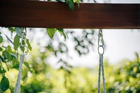 Szary wiszący fotel KOLUMBIA ze stojakiem