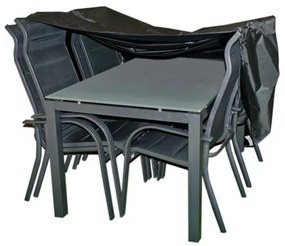 Czasza parasola ochronny na stół 150x90 cm + 4 krzesła Miami