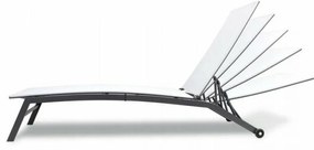 Leżak ogrodowy z kółkami, szary, 195 x 90 x 63 cm