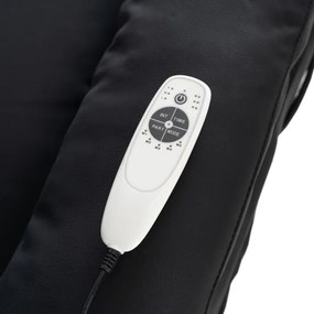 Fotel Masujący BRUCE Rozkładany Czarny Ekoskóra Nowoczesny