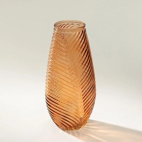 Szklany wazon Leaf I 13x10x29 cm