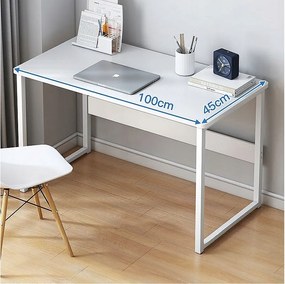 Biurko komputerowe stolik białe młodzieżowe z półką nowoczesne 100 cm