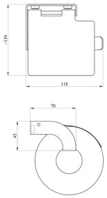 Uchwyt na papier toaletowy chrom Massi