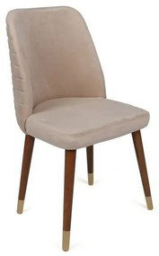 Zestaw krzeseł do jadalni Hugo Cream and Walnut, 2szt.