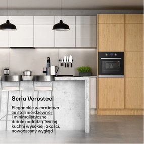 Klarstein Verosteel 60cm 67L Piekarnik do Zabudowy Czarny