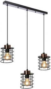 Czarna lampa wisząca w stylu industrialnym - K100 B3-T31